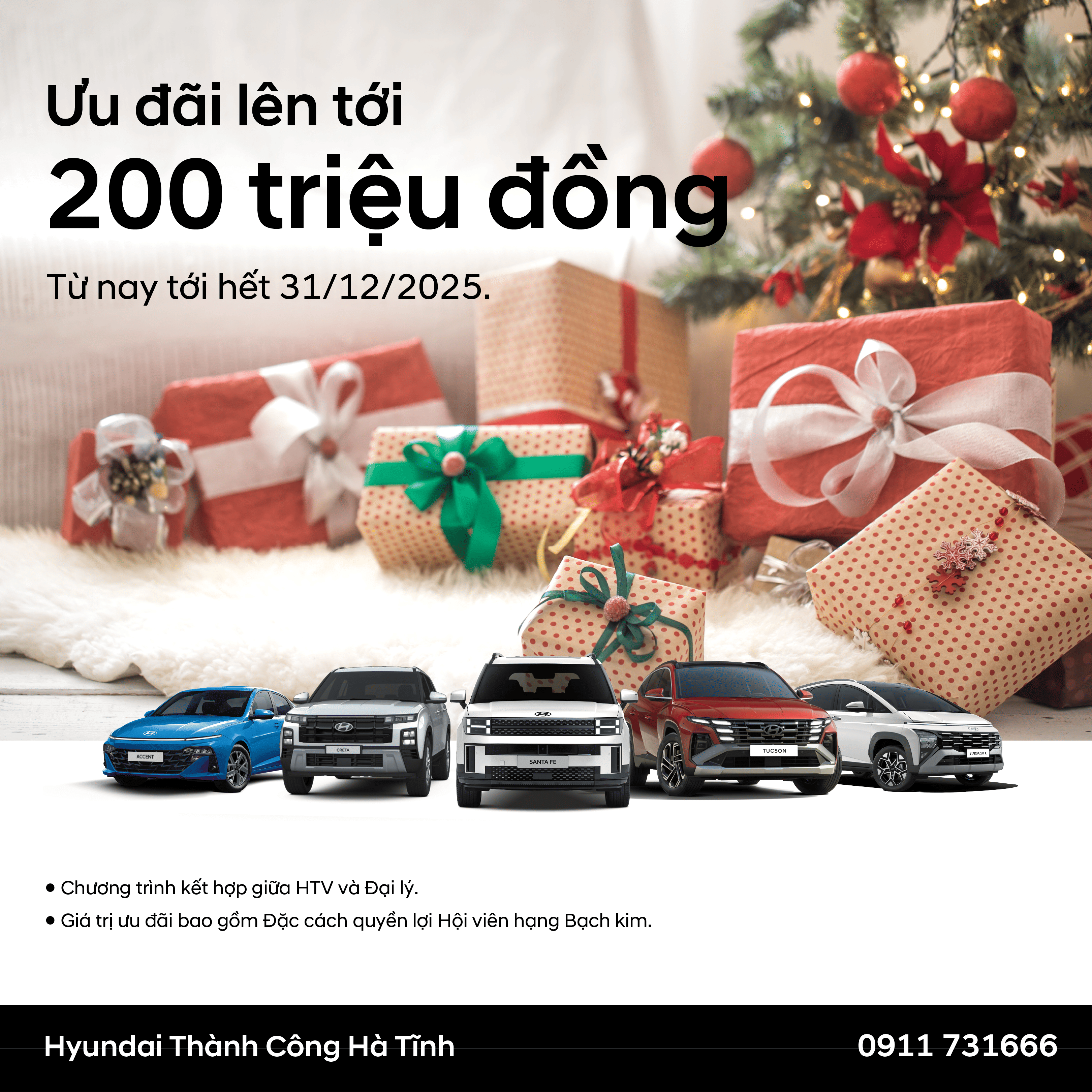 CHỐT XE CUỐI NĂM - GIẢM HƠN TRĂM TRIỆU TỪ HYUNDAI THÀNH CÔNG HÀ TĨNH 
